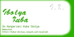 ibolya kuba business card